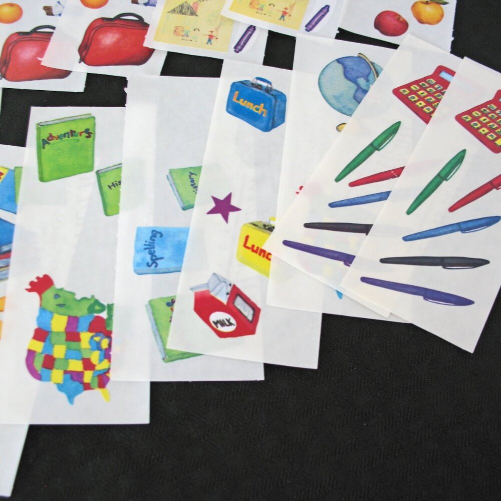 Lot of Stickers, Studio, Block, School, Rollerblades, Bicycle. - Picture 10 of 10